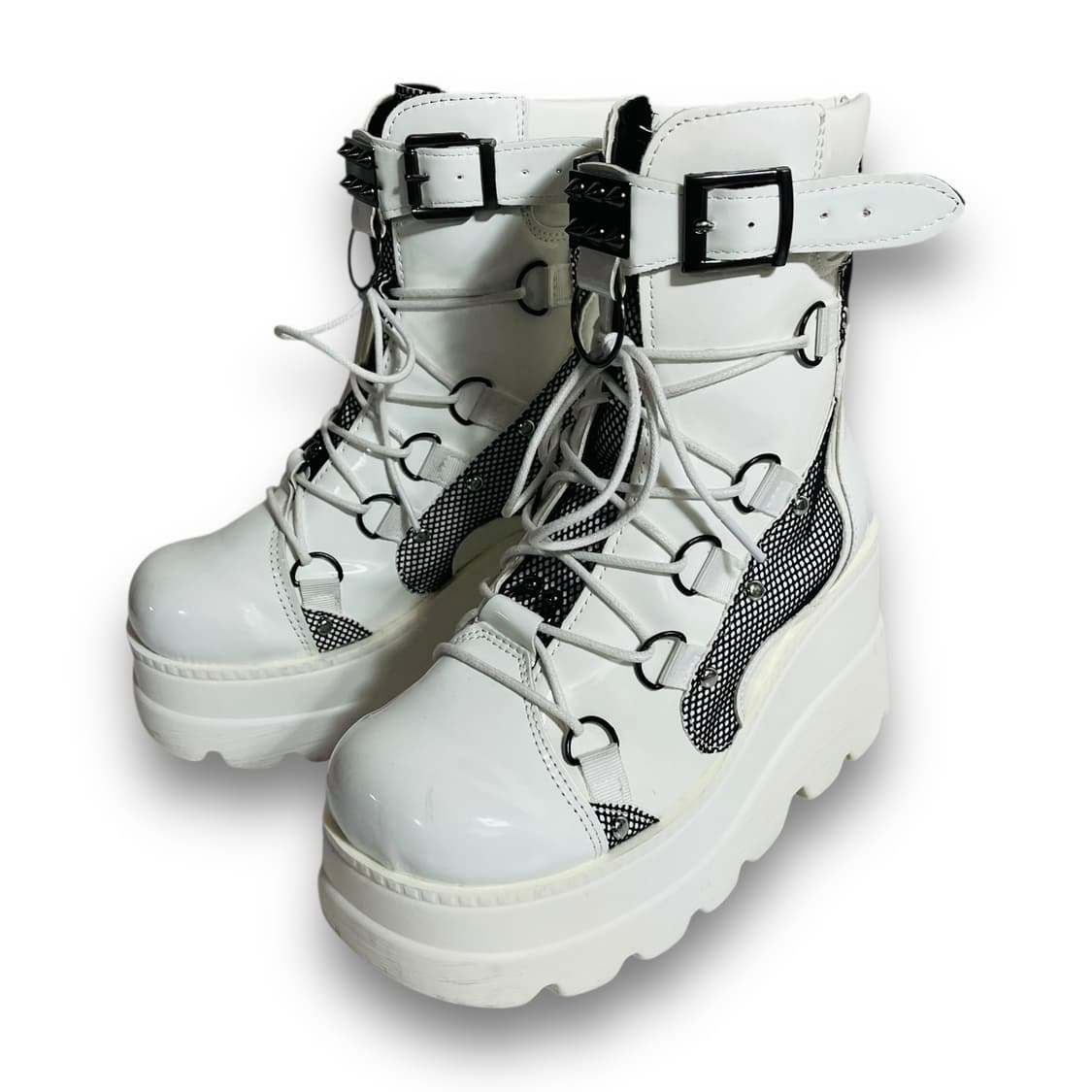 Punk Mid Tube High Platform Wedge Boots 상품이미지4