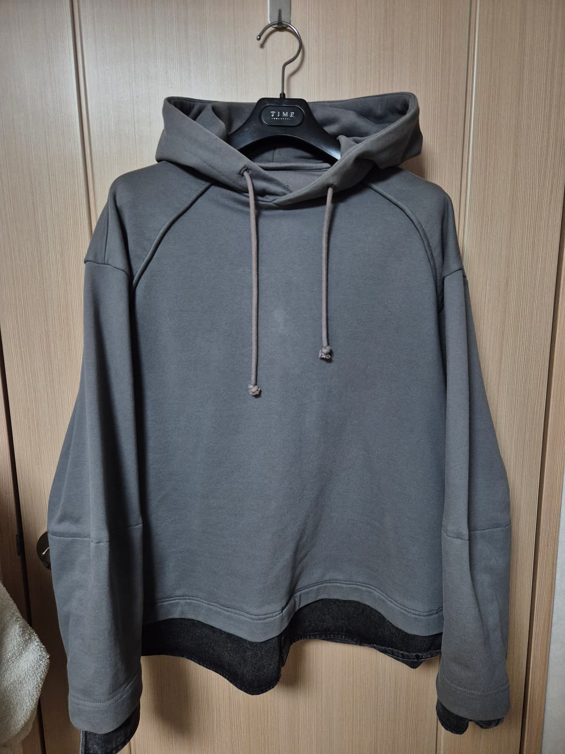 준지 흑청 레이어드 후드 M 상품이미지1