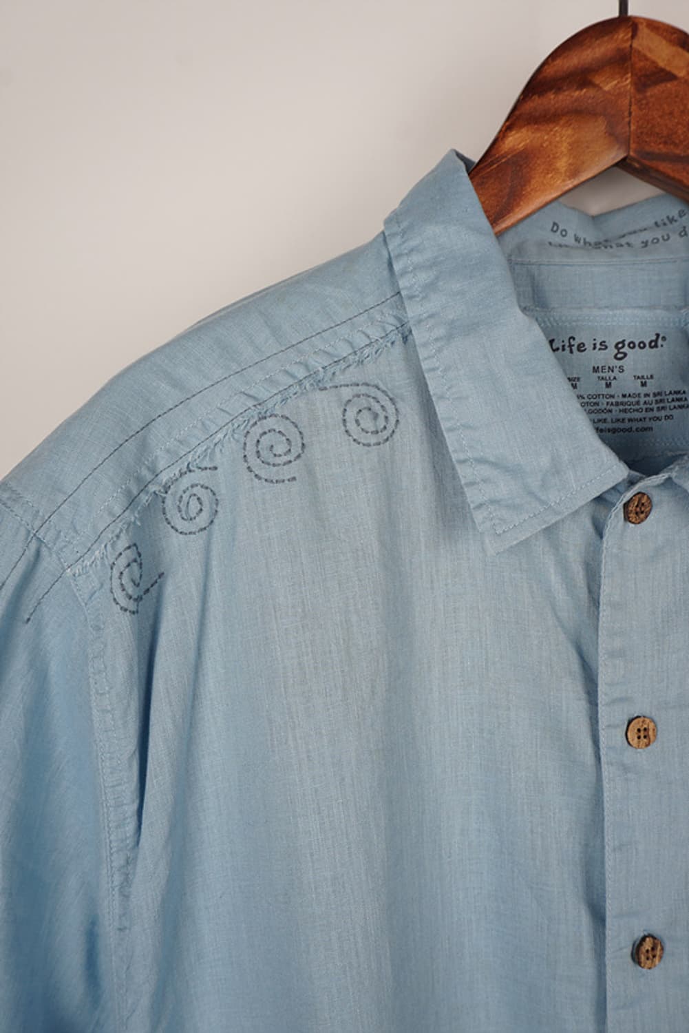  LIFE IS GOOD embroidered shirt 상품이미지2
