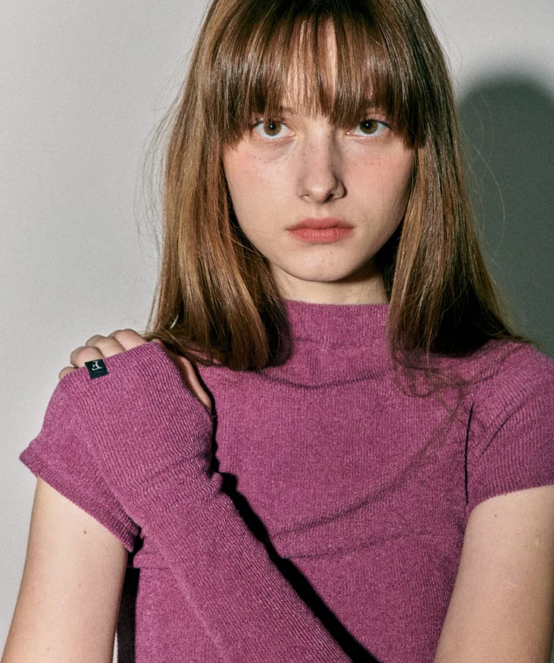 꾸아페 하이넥 니트 워머 세트 퍼플 상품이미지2