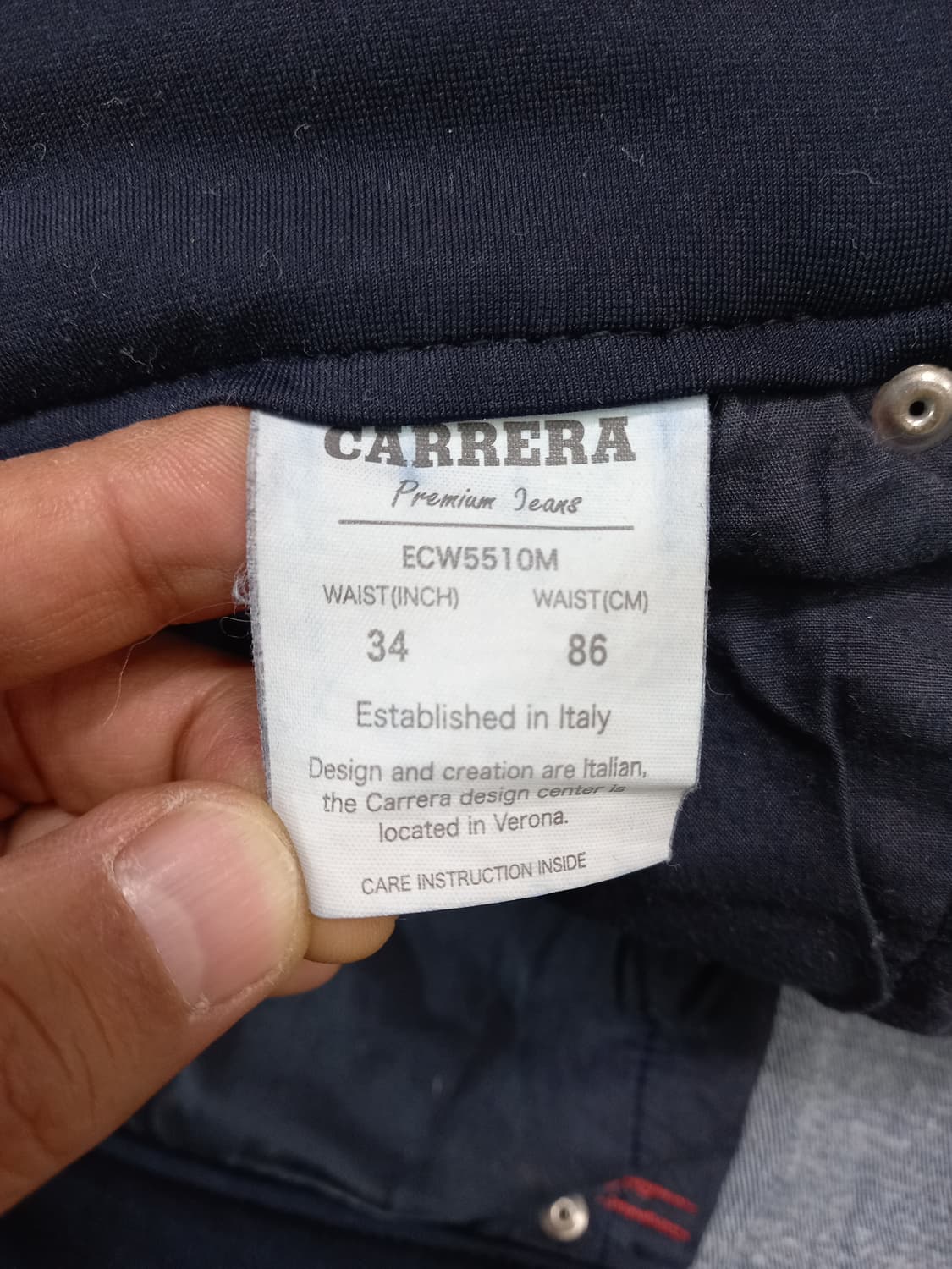 34 CARRERA 약기모 워싱 스판 슬림일자진 진청 34-585 상품이미지9