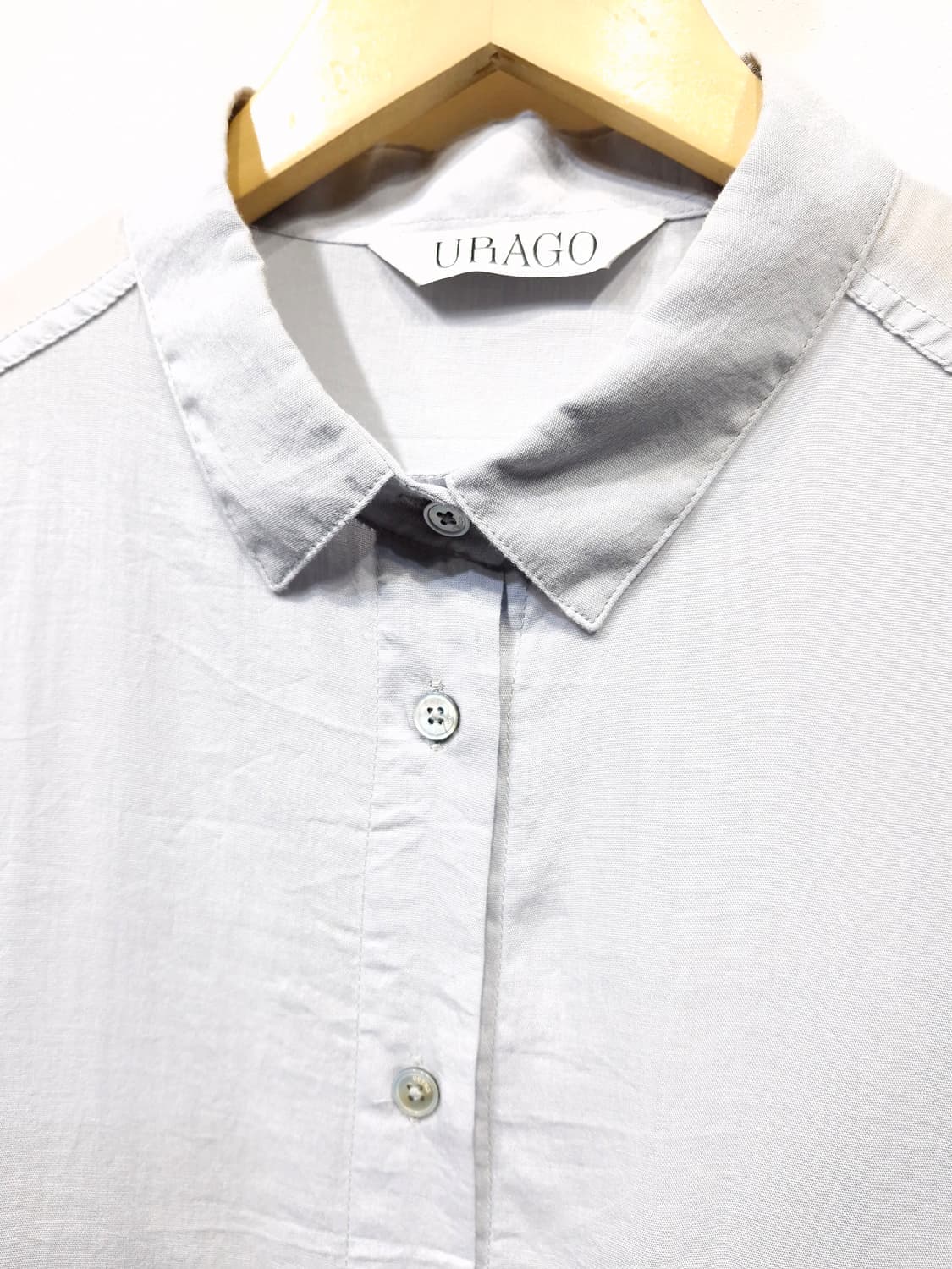 유라고(URAGO) 에어리 루즈핏 셔츠 스카이블루 상품이미지6