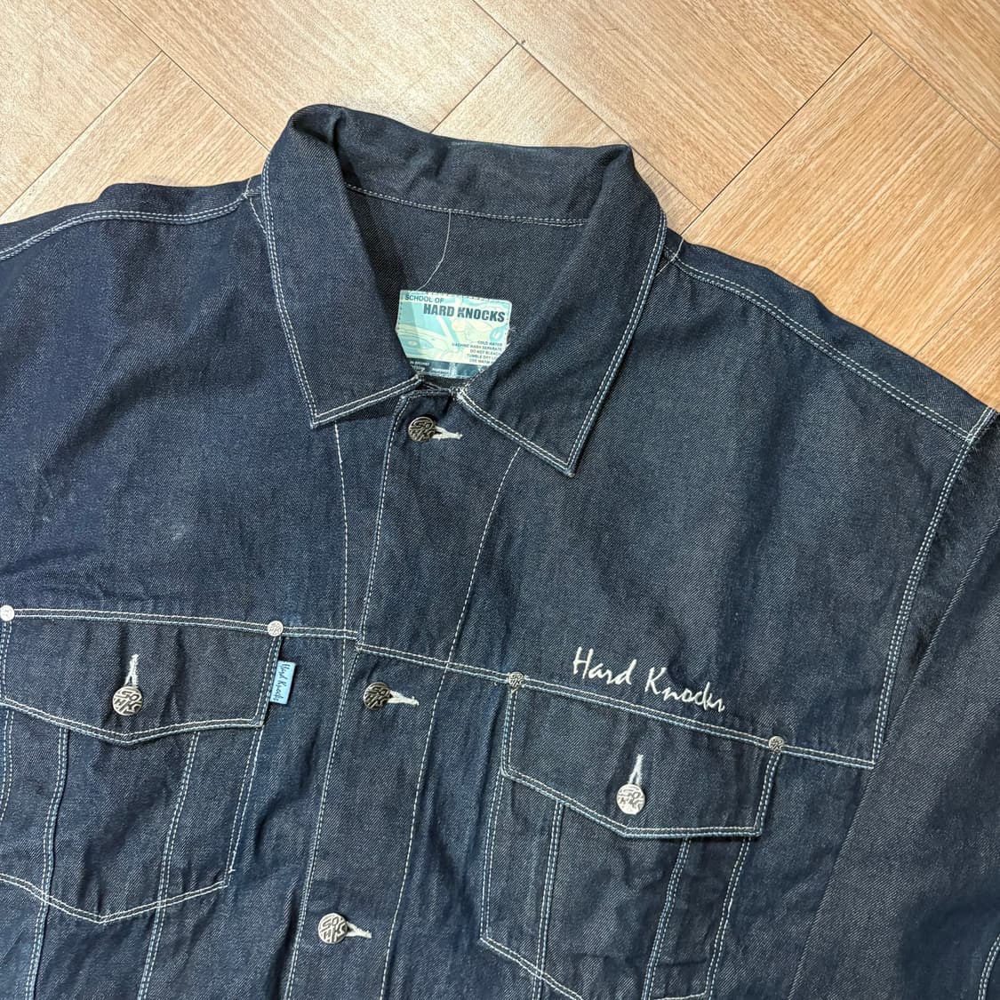 스쿨 오프 하드 낙스 딥블루 데님 자켓 상품이미지6