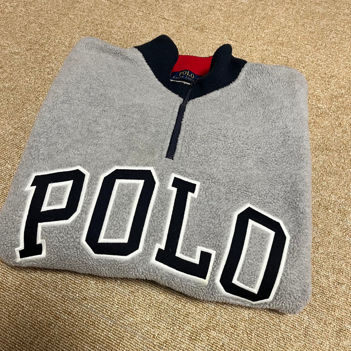 폴로 성조기 하프집업 후리스 상품이미지3