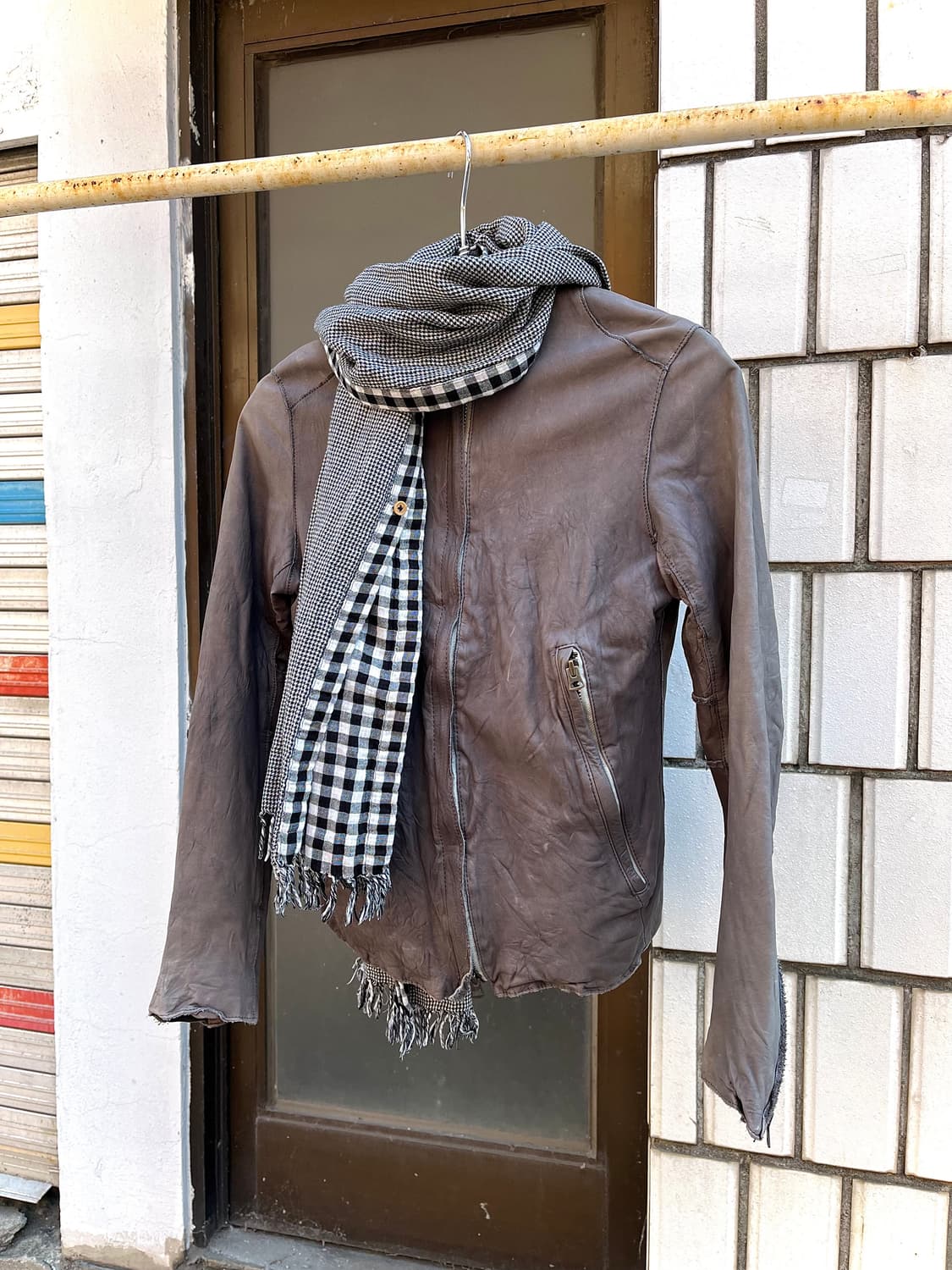 Sisii 싱글 지퍼 라이더 가죽 자켓 상품이미지8