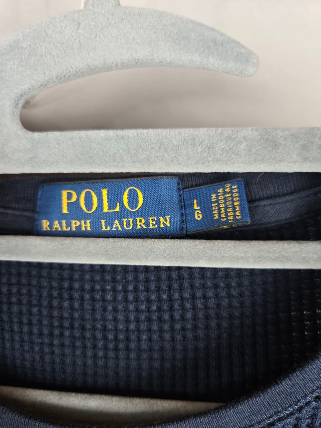 [무료배송]폴로 랄프로렌 L 여성 와플 라운드넥 긴팔 티셔츠 네이비 상품이미지7