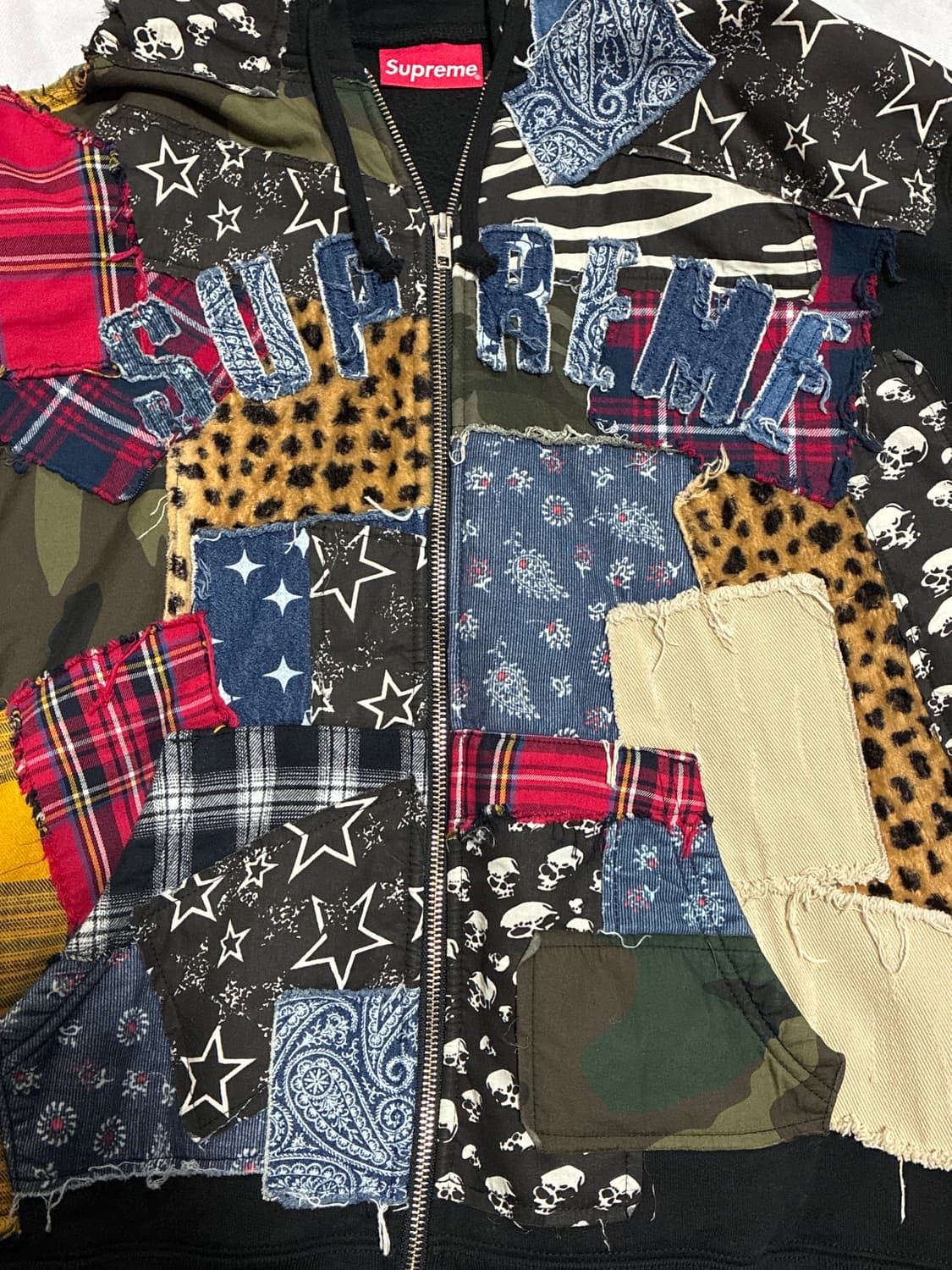 슈프림 패치워크 후드 집업(M) 상품이미지10