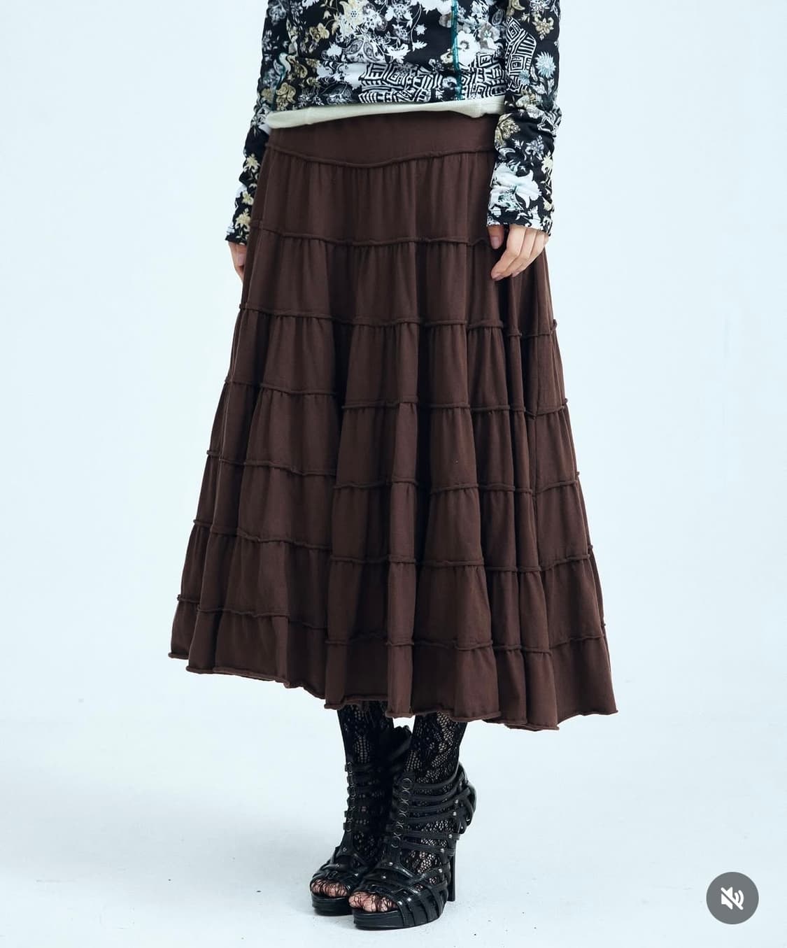 콜로신스 CATERPIL SKIRT BROWN 상품이미지1