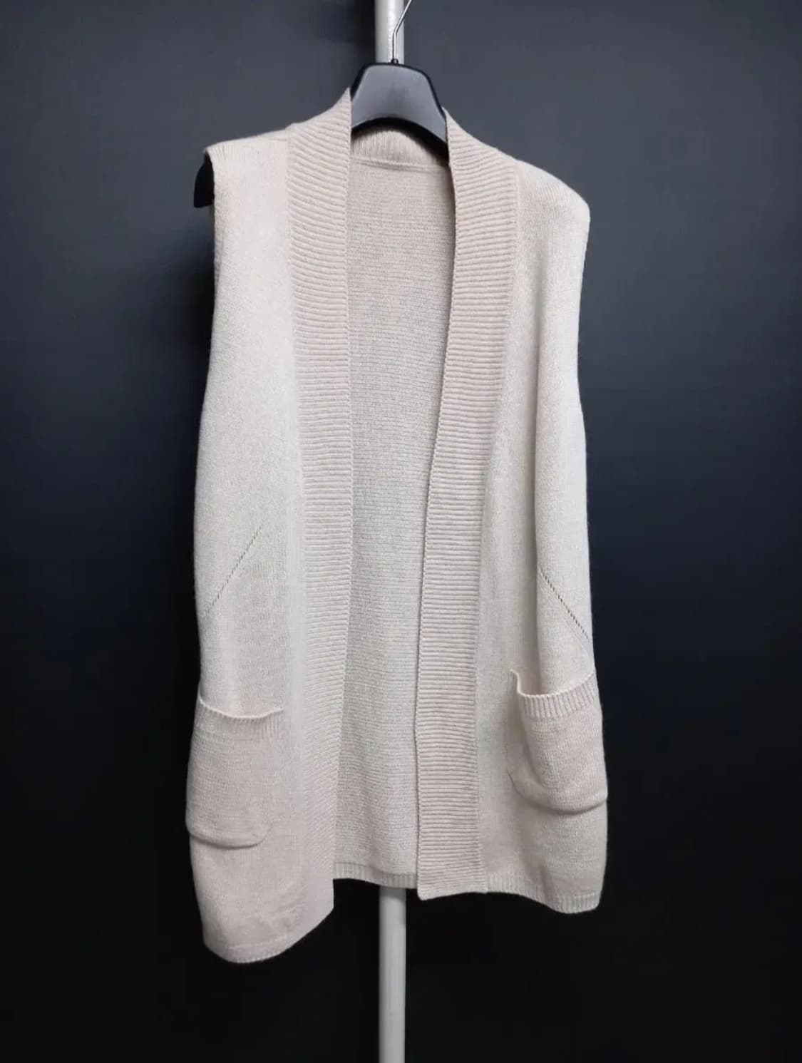 새 SJ WANI 캐시미어블랜 롱 니트 베스트 55 상품이미지3