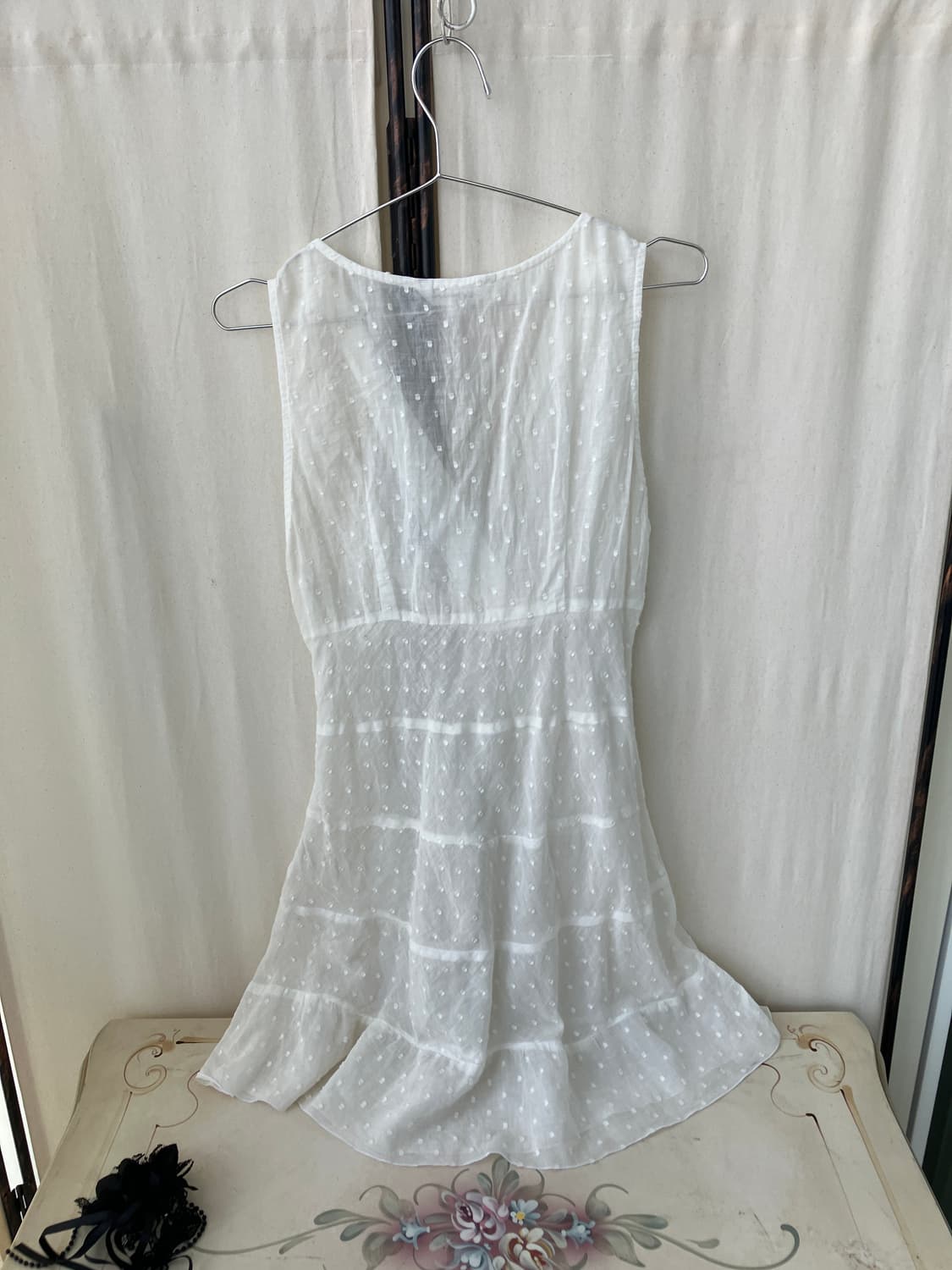 ivory dot sheer dress blouse 상품이미지6
