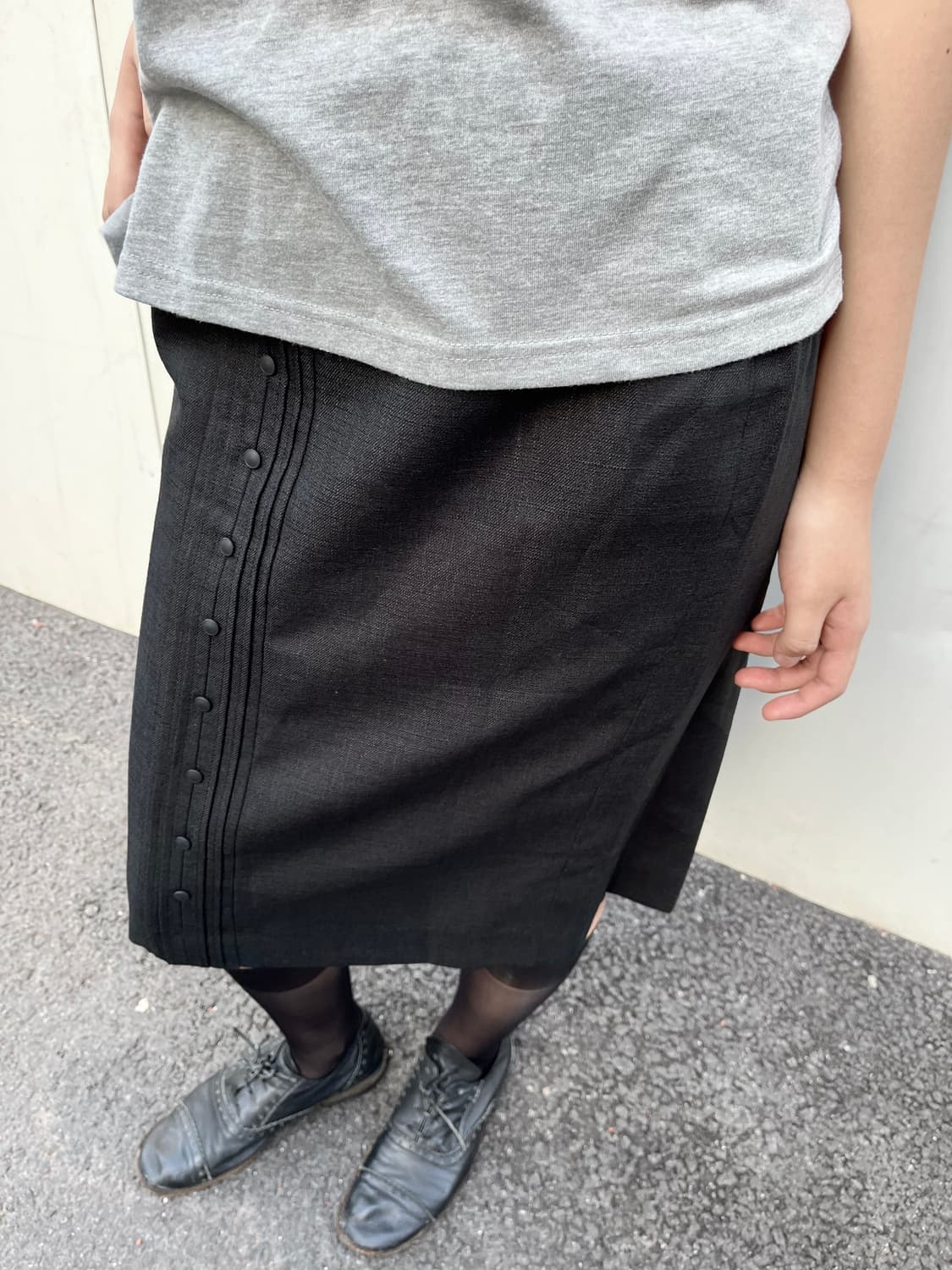 Black Button Skirt 상품이미지1