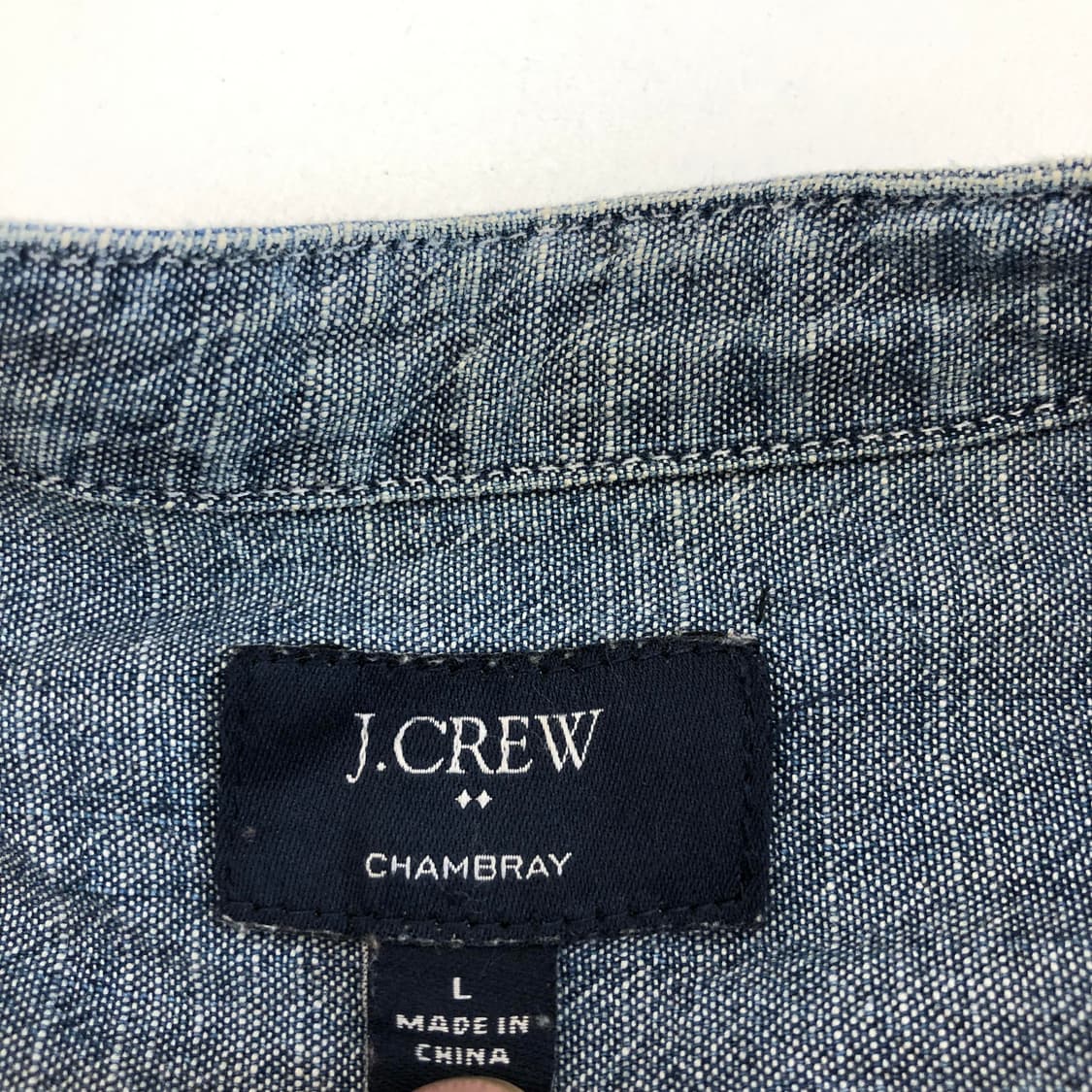J.CREW 제이크루 샴브레이 헨리넥셔츠 L 상품이미지5
