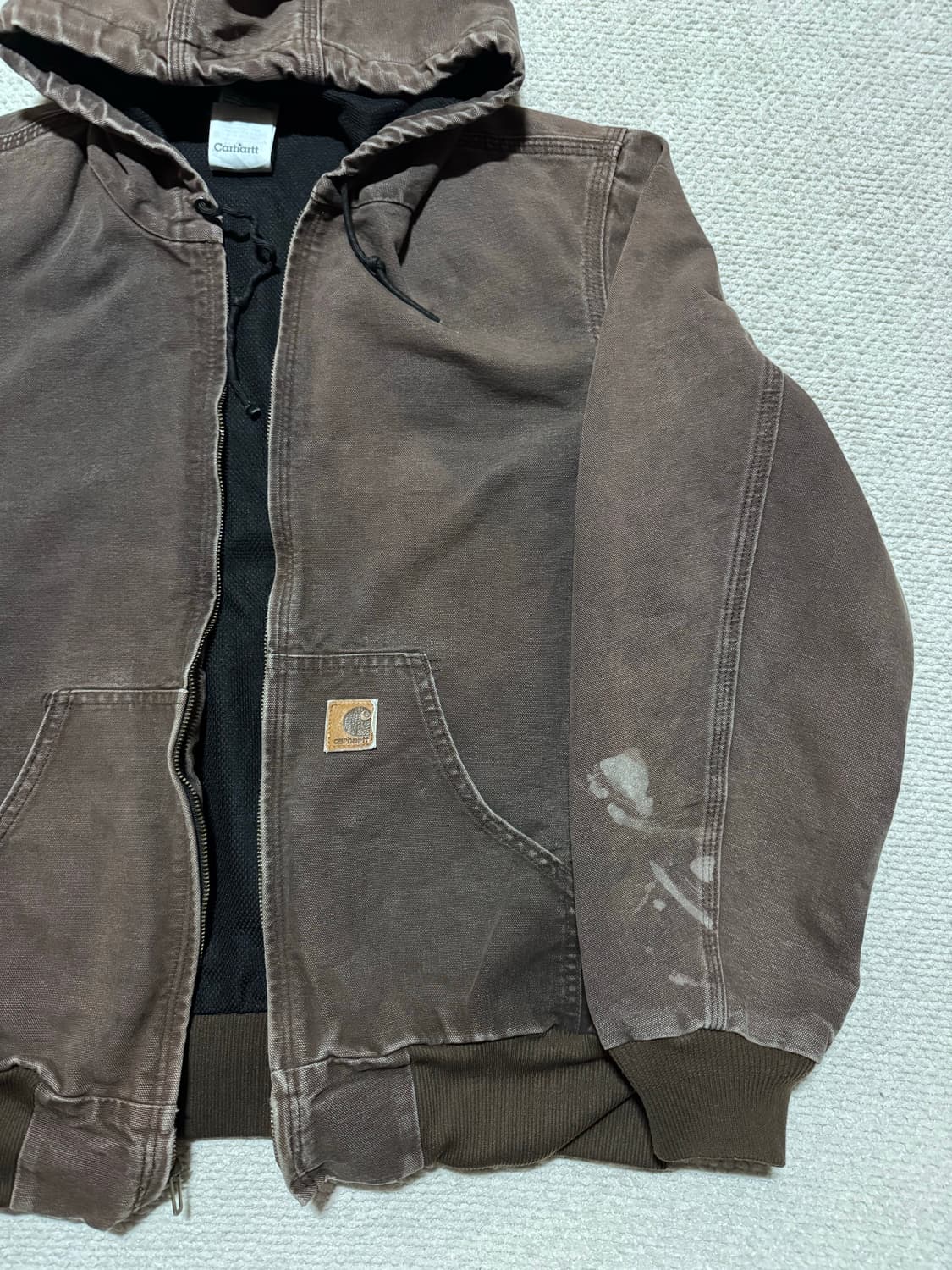 00s 칼하트 J208 브라운 덕 후드 액티브 자켓 M 상품이미지2