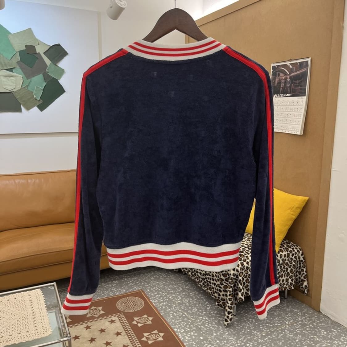 챔피온 올드스쿨 레트로 펑크 번아웃 크롭 벨벳 집업 S C10429 상품이미지4