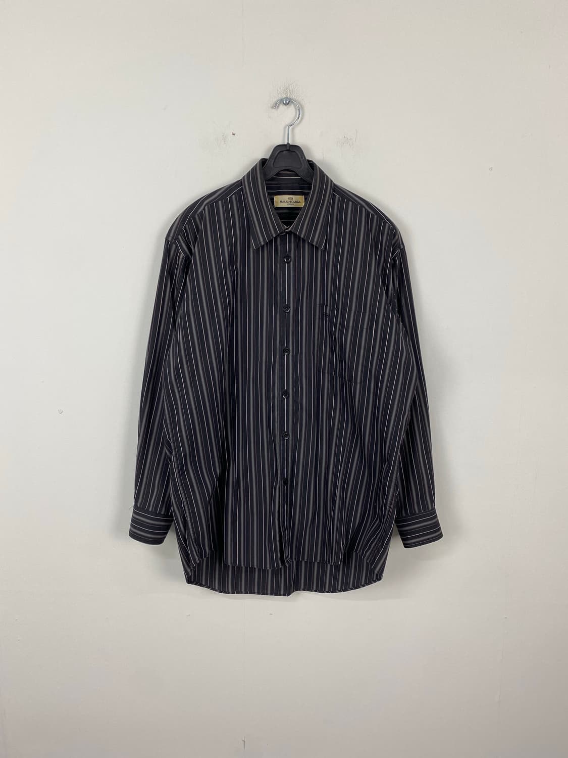 발렌시아가 90s bb로고 스트라이프 셔츠 L 상품이미지1