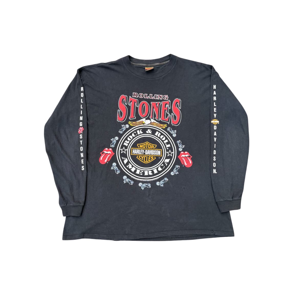 빈티지 90s 롤링스톤즈x할리데이비슨 롱슬리브 상품이미지1