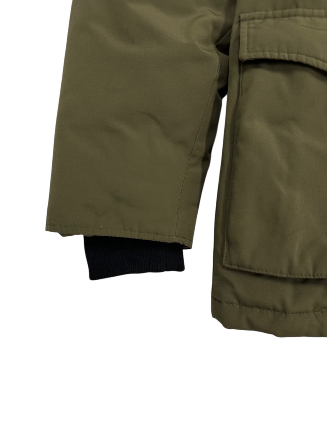 커버낫 구스다운 야상패딩 카키 (L) 상품이미지4