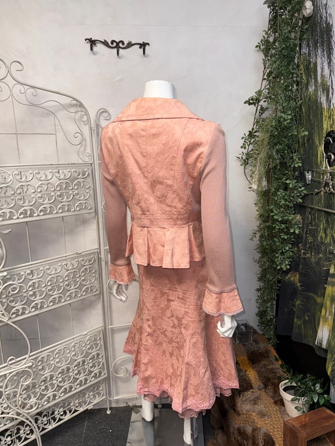 Baby pink oriental floral lace setup 상품이미지2