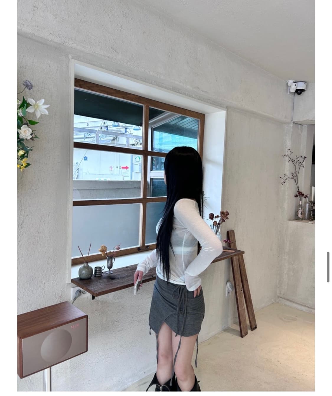 보헤미안서울 프린트 롱슬리브 화이트 상품이미지2