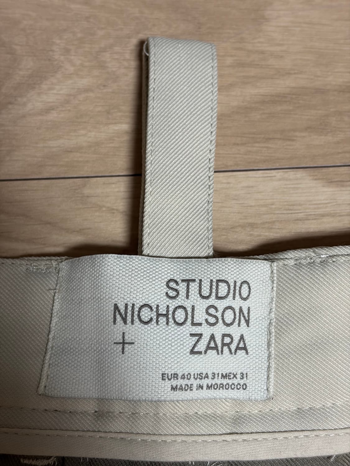 자라 x 스튜디오 니콜슨 트윌 팬츠 베이지 (31) 상품이미지5