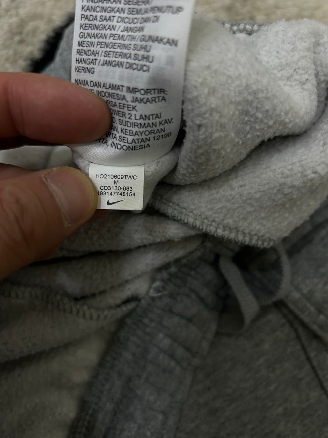 [M]나이키 플리스 카고 트레이닝 조거 팬츠/그레이/기모 상품이미지6