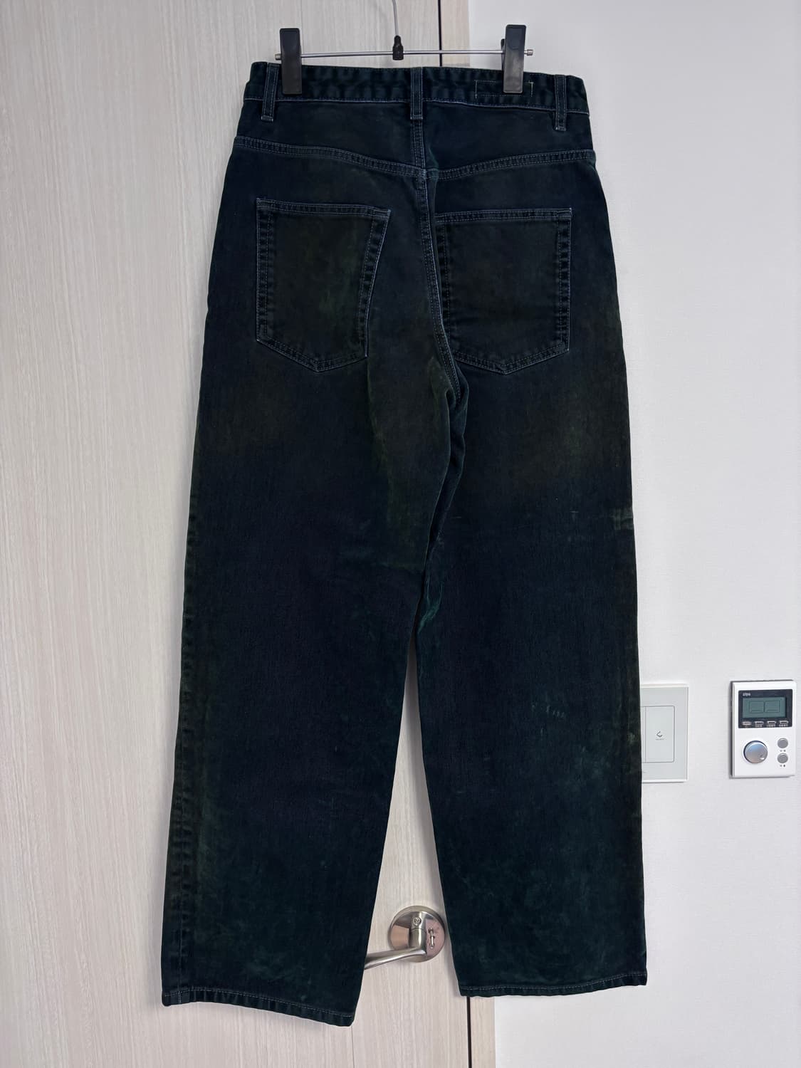 29 자라 ZARA 워싱 벨벳 데님 팬츠 상품이미지5