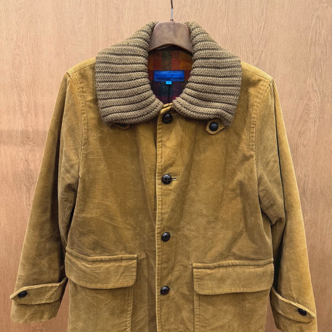 유나이티드 애로우즈 코듀로이 자켓 니트 숄카라 디테일 레귤러핏 브라운 상품이미지4