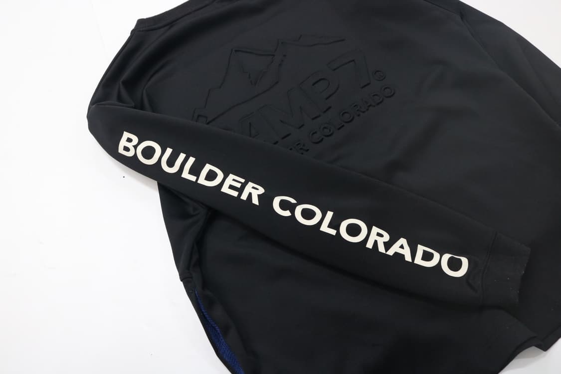 CAMP7 캠프세븐 백로고 엠보싱 기능성 블랙 롱 슬리브 (M) 상품이미지4