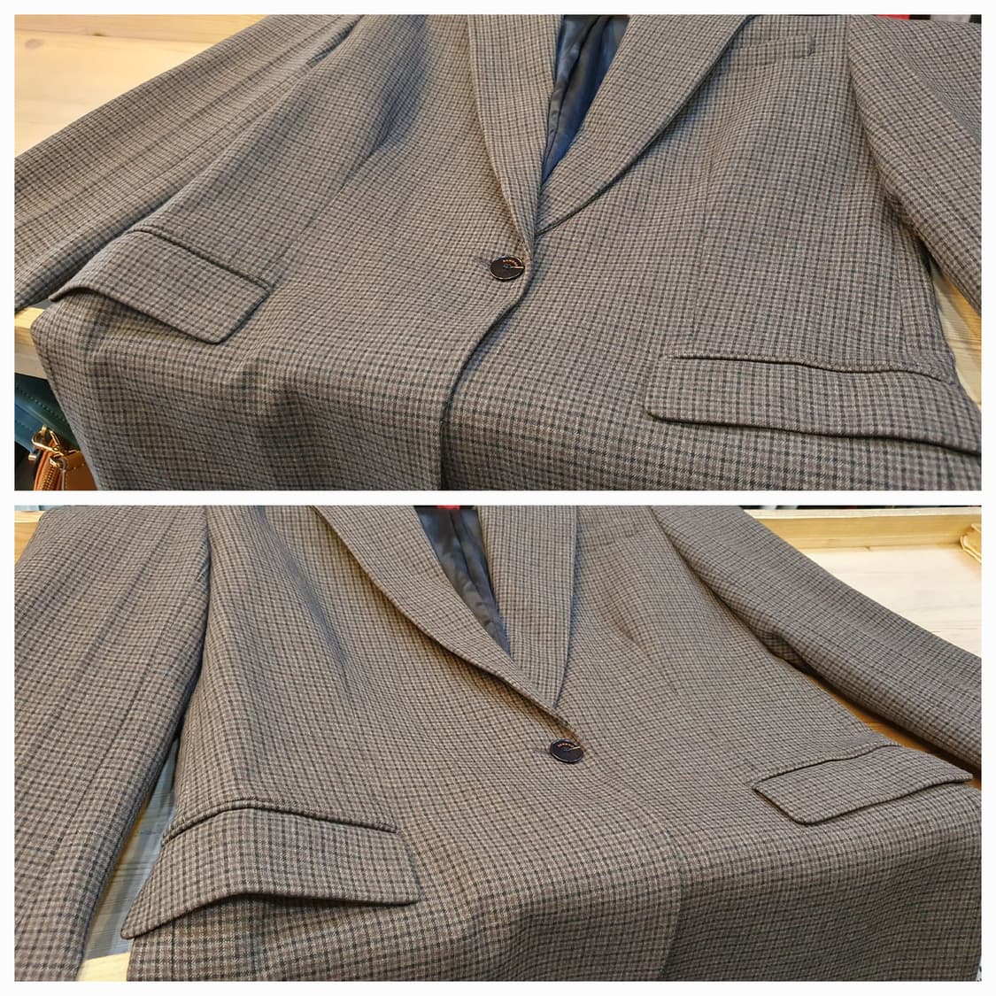 66/77.산드로 스몰체크 자켓 상품이미지5