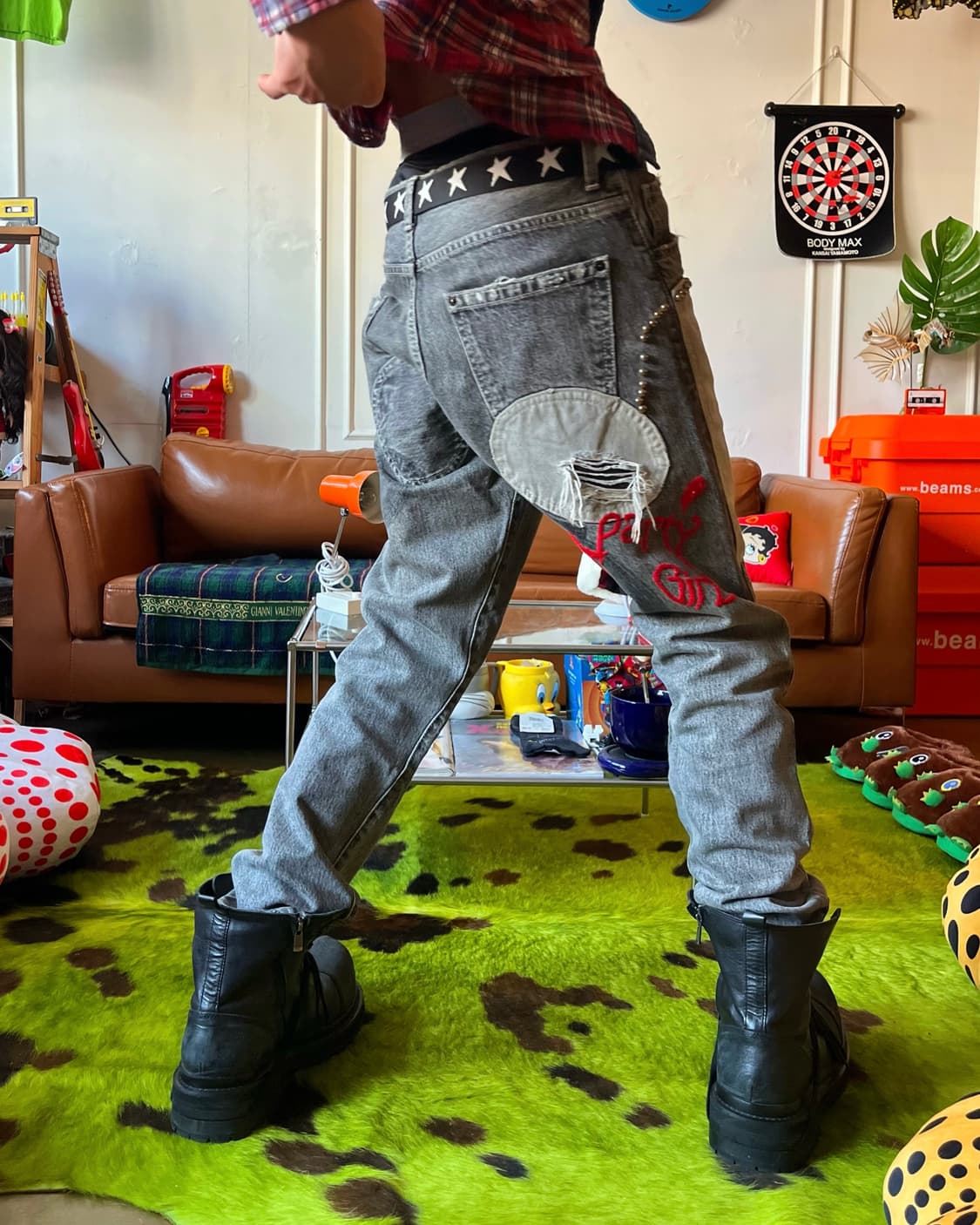 RNA Japan Stud Stitch Detail Denim pants 상품이미지2