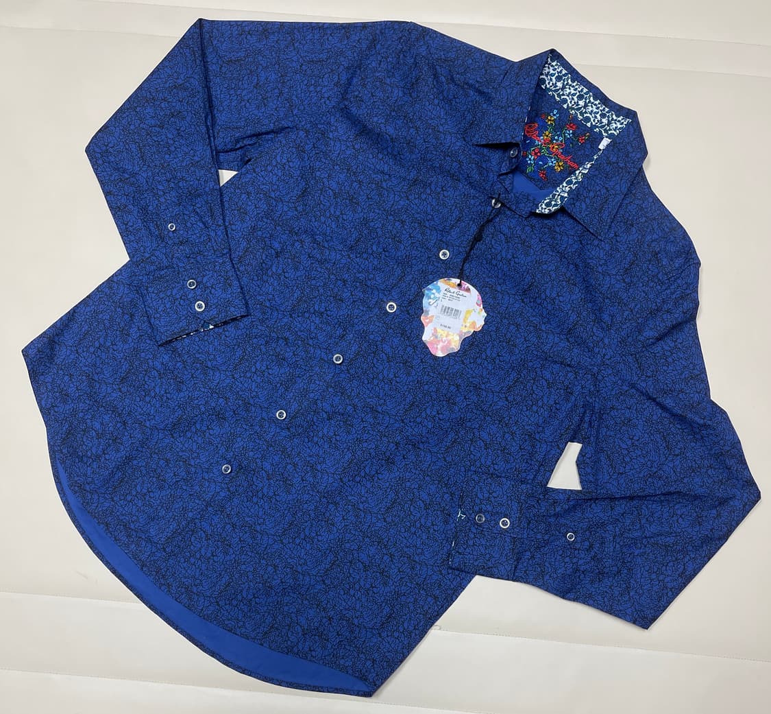 새상품)Robert Graham 남방 셔츠 블루 패턴 상품이미지1