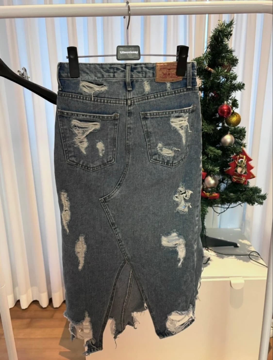 트임 찢청 롱스커트 상품이미지2