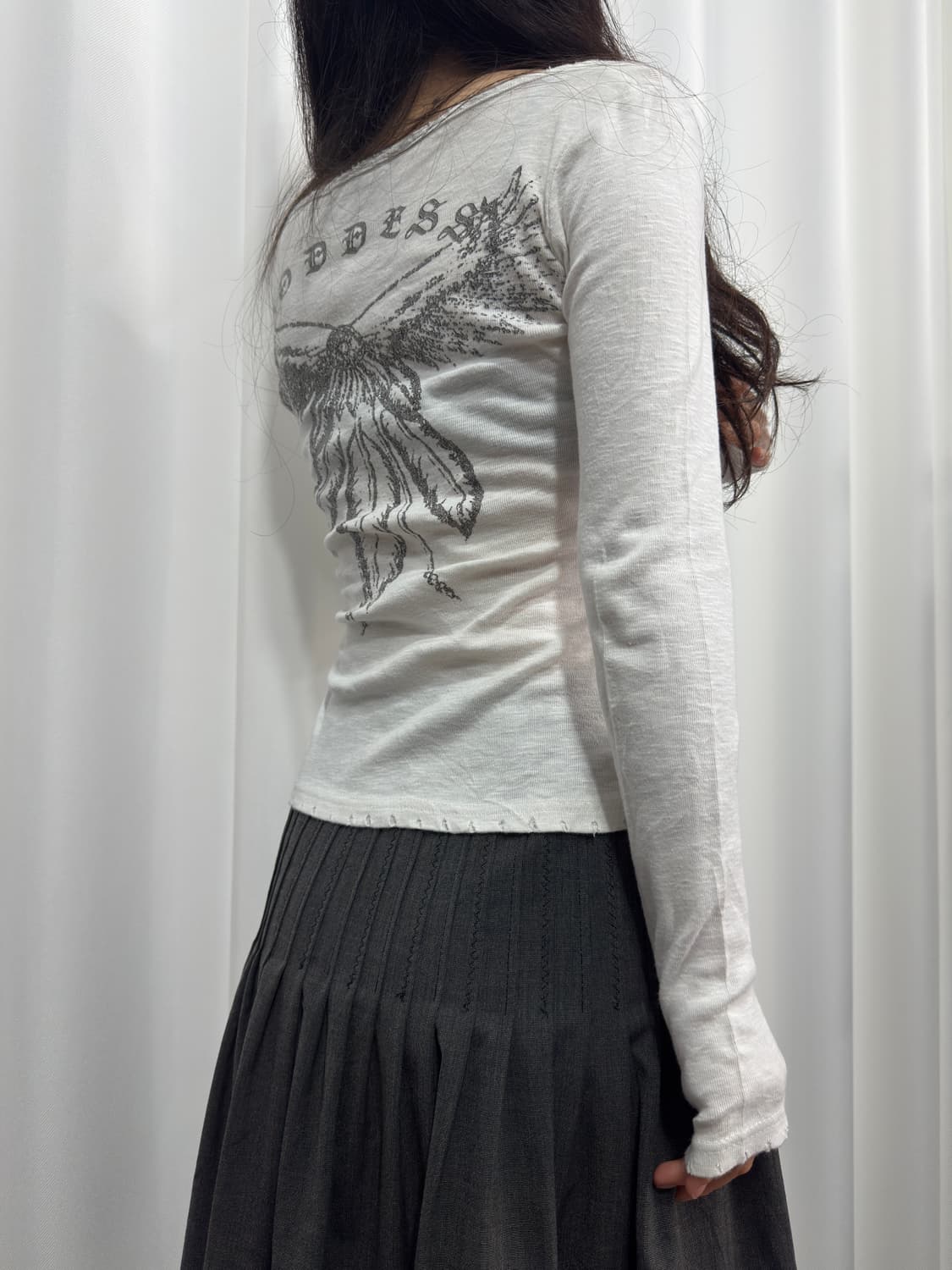 back printing slim top 상품이미지2