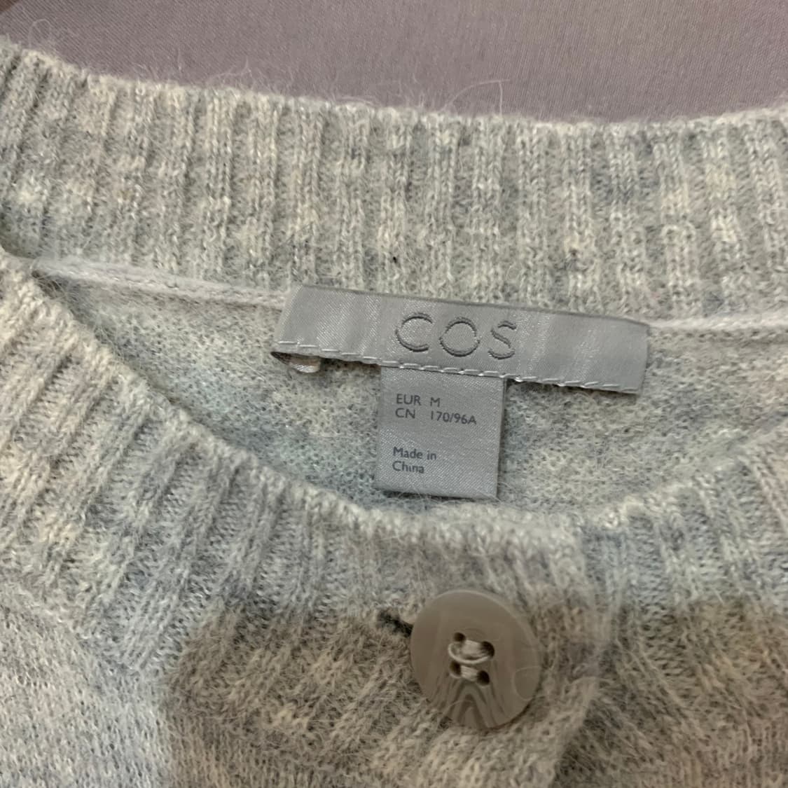 M COS 코스 알파카 혼방 백 플리티드 라운드 니트 가디건 상품이미지5