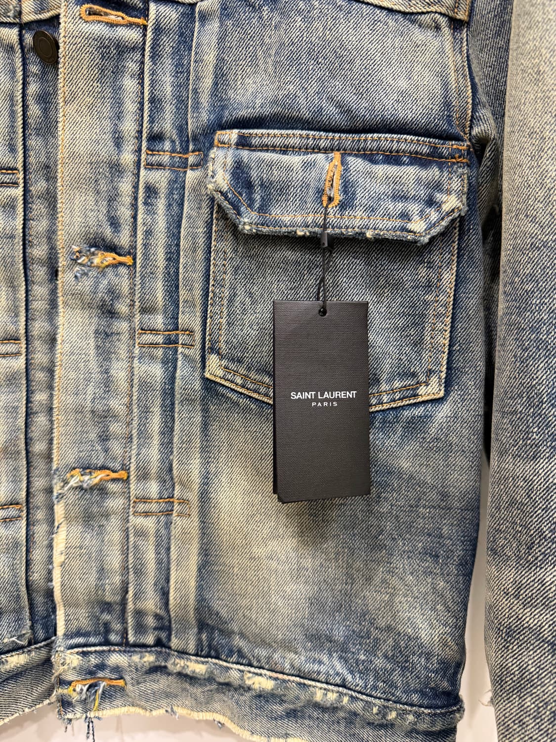 (미착용 새상품) 생로랑 데님 디스 자켓 xs (체감M) 팝니다 상품이미지5