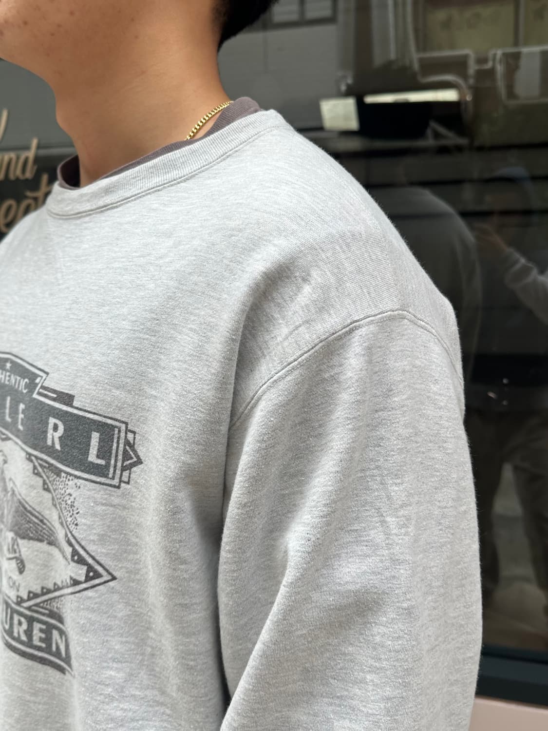 90’s Double RL American Eagle logo sweat 상품이미지5