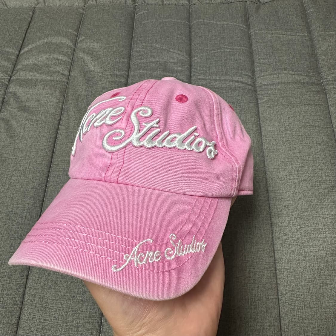 아크네 스튜디오 로고 볼캡 버블핑크 상품이미지2