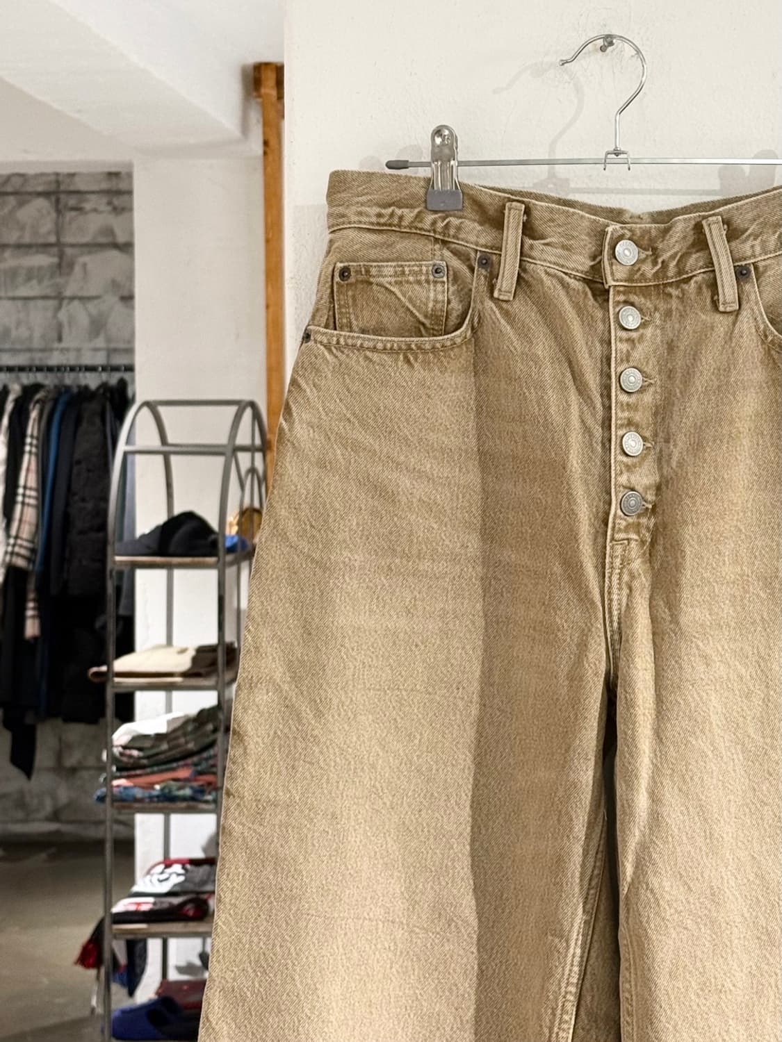 폴로 랄프로렌 베이지 버튼 워시드 코튼 팬츠 상품이미지2