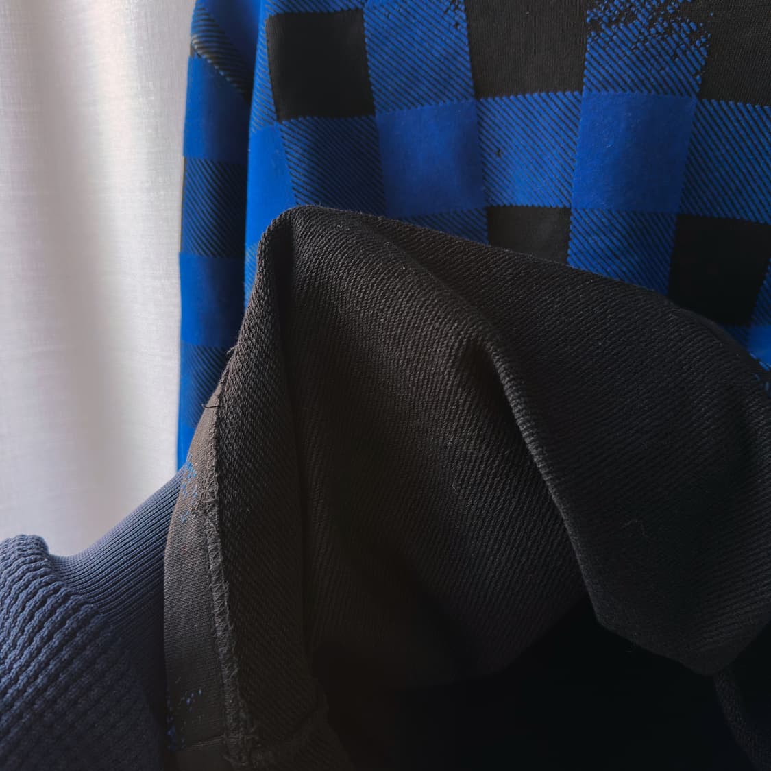 14AW 알렉산더맥퀸 아카이브 오버사이즈 벨벳 체크 맨투맨 (본사 샘플) 상품이미지7