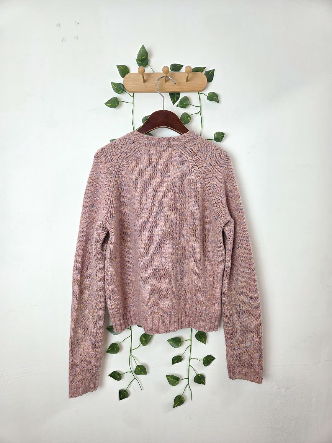 색실 콕콕 핑크 가디건 상품이미지4