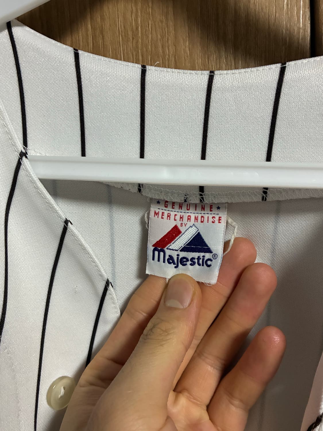 Majestic 시카고 화이트삭스 스트라이프 야구 셔츠 상품이미지2