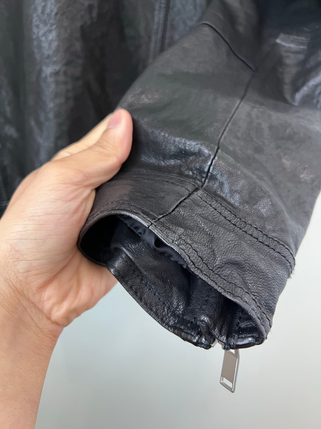 리버클래시 블랙 스탠카라 양가죽자켓 상품이미지7