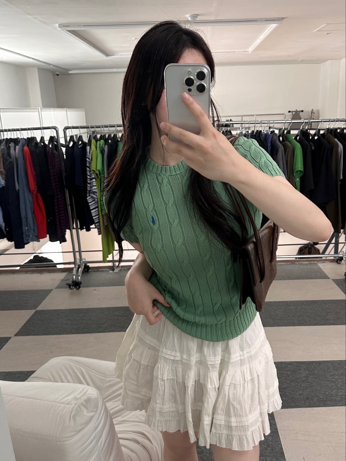 폴로 랄프로렌 피마코튼 케이블 반팔 니트 상품이미지3