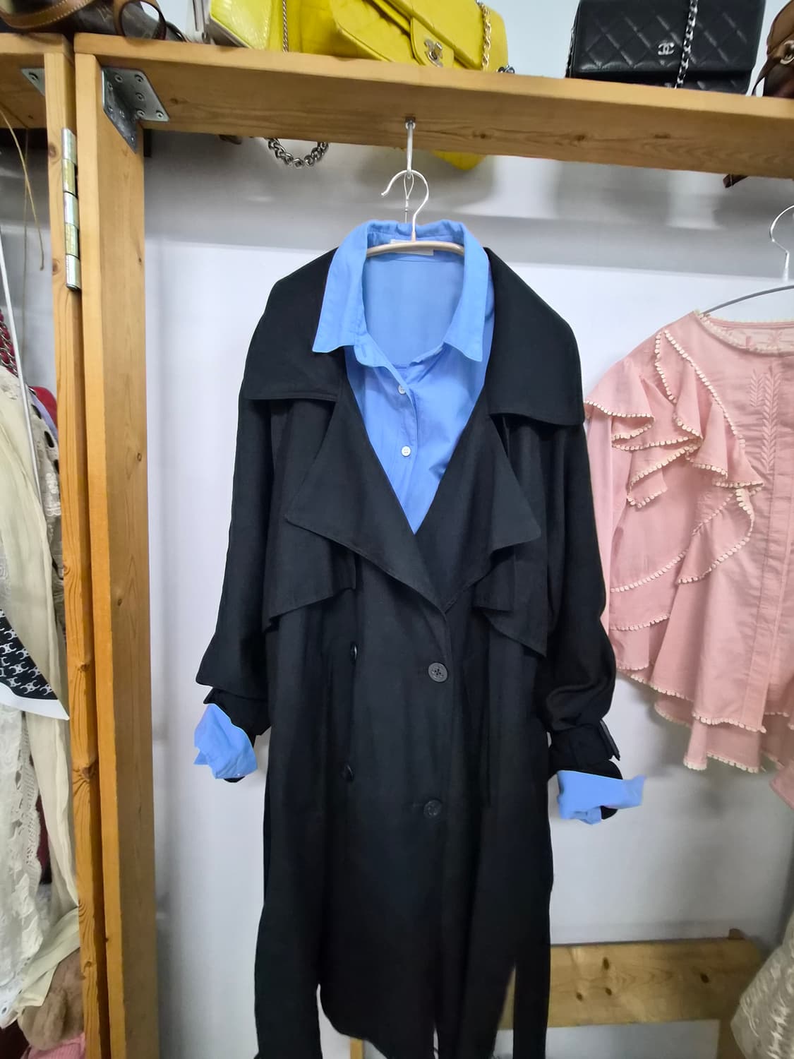 스티치스냅 박시 루즈핏  트렌치코트 상품이미지3