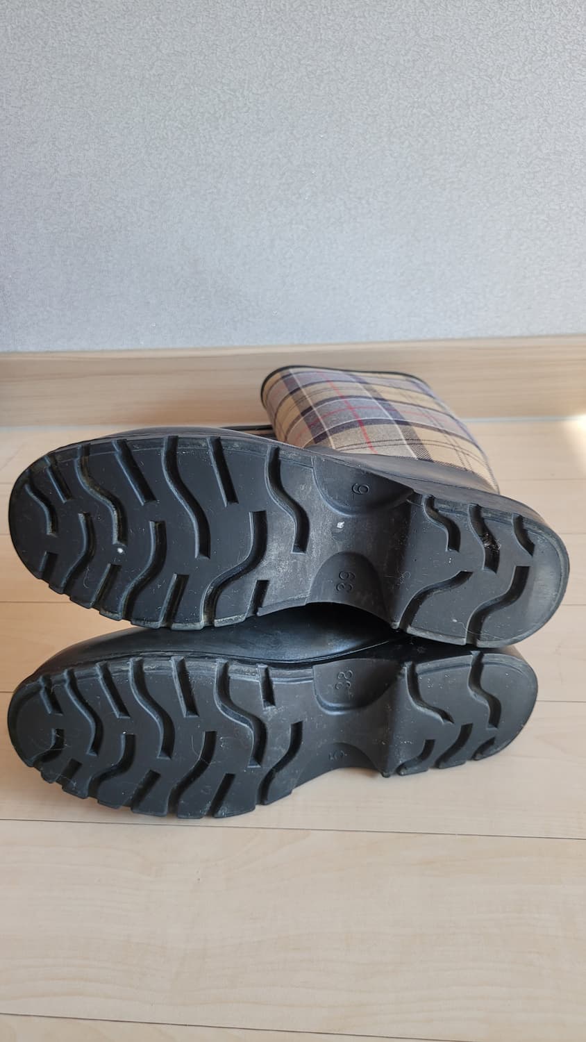 바버 체크 롱 레인부츠 240 상품이미지4