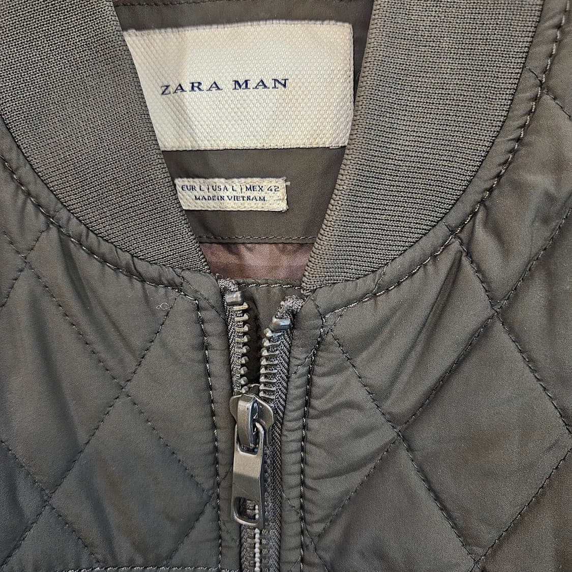 100(L) 자라 MAN 퀼팅 봄버 자켓 상품이미지2