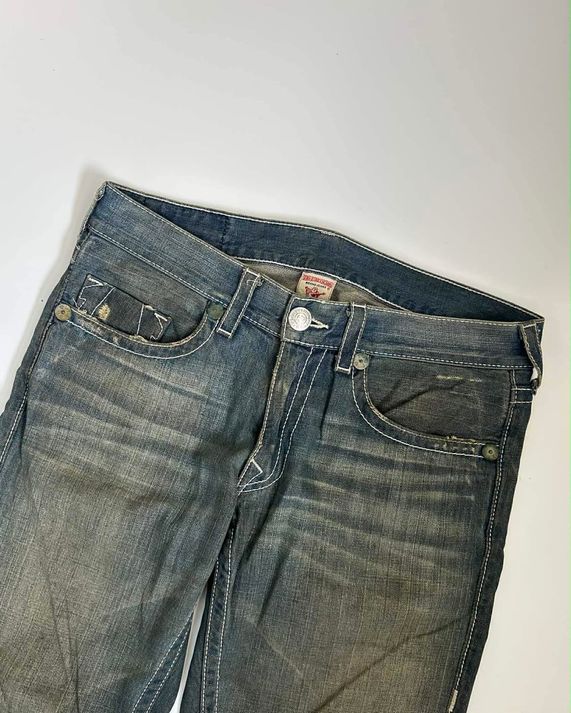 [34] 트루릴리젼 헤비 스티치 스트레이트 데님 팬츠 상품이미지5