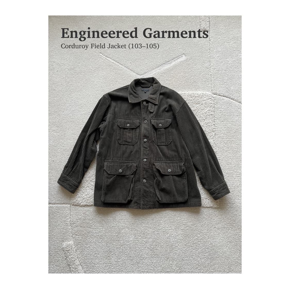 엔지니어가먼츠 코듀로이 필드 자켓 (103-105) 상품이미지1