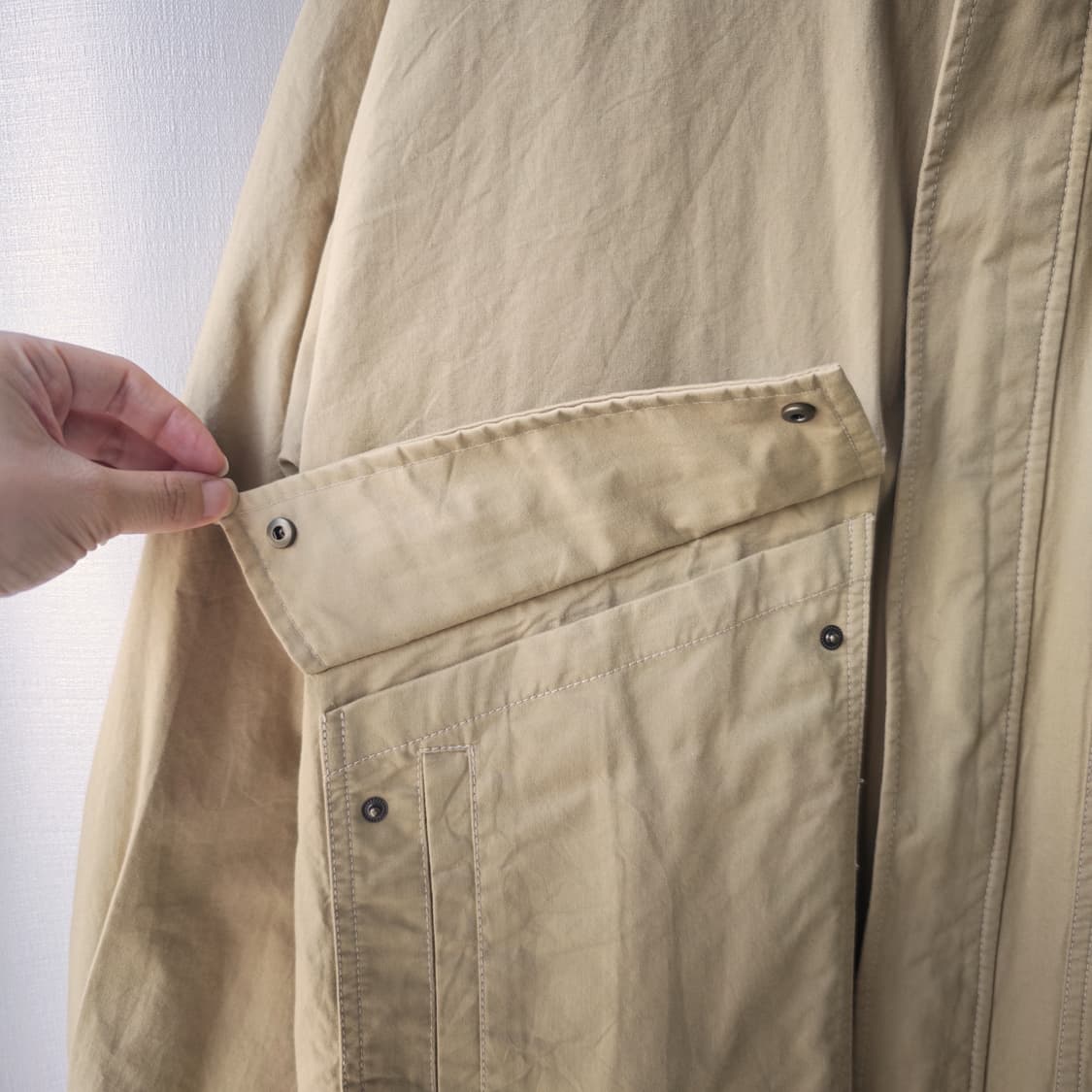 시엔느 타탄 트렌치 점퍼 베이지 S(여성 FREE) 상품이미지6