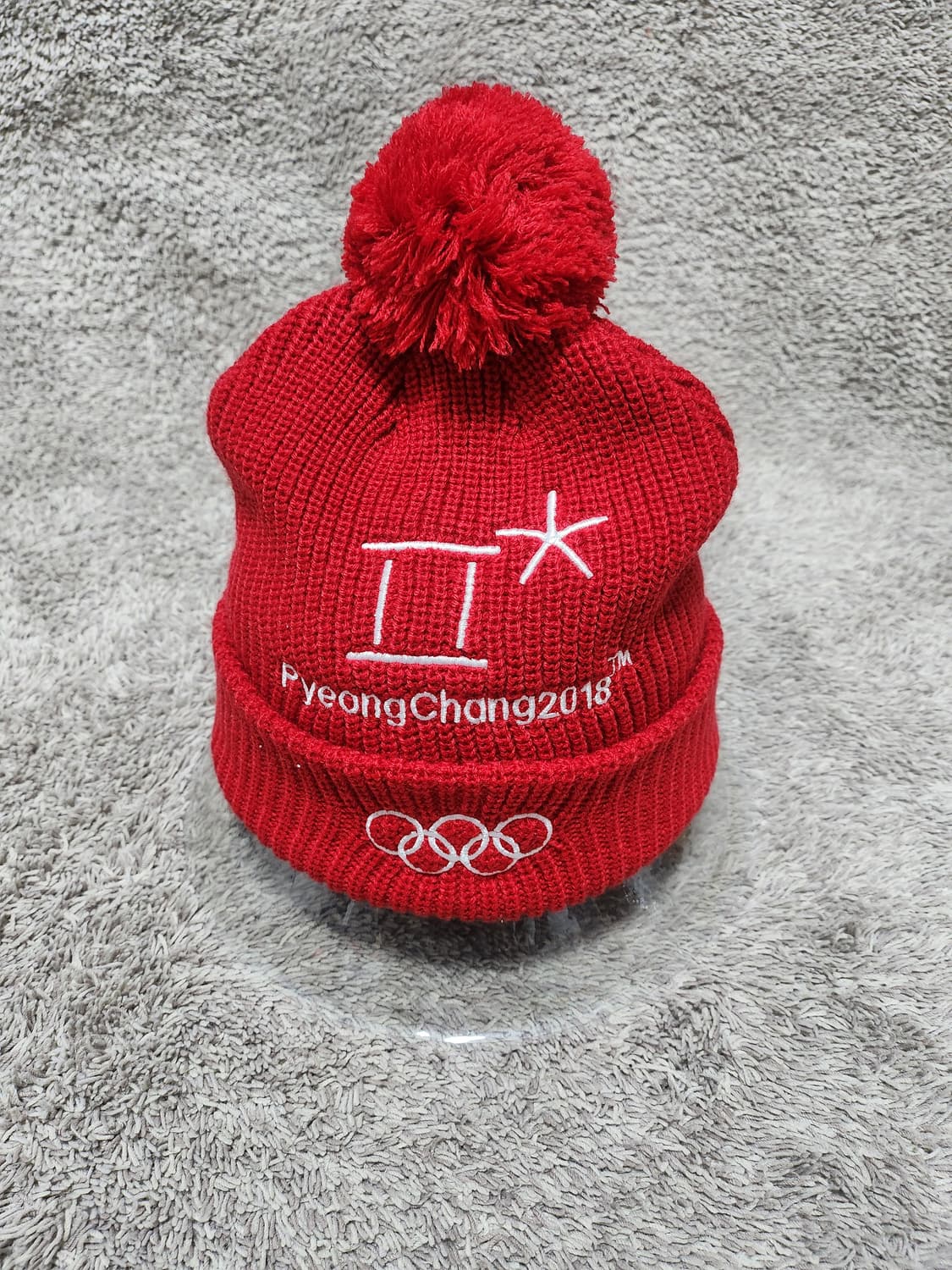 평창 올림픽 2018 빨간색 털비니 새제품 상품이미지1